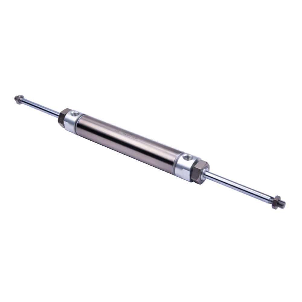 NPBD2X2-1/2ST AIRTAC ROUND LINE CYLINDER<br>NPB SERIES 7/8" BORE 2 1/2" STROKE, DBL ACT, DBL ROD, DBL NOSE MNT, MAGNET